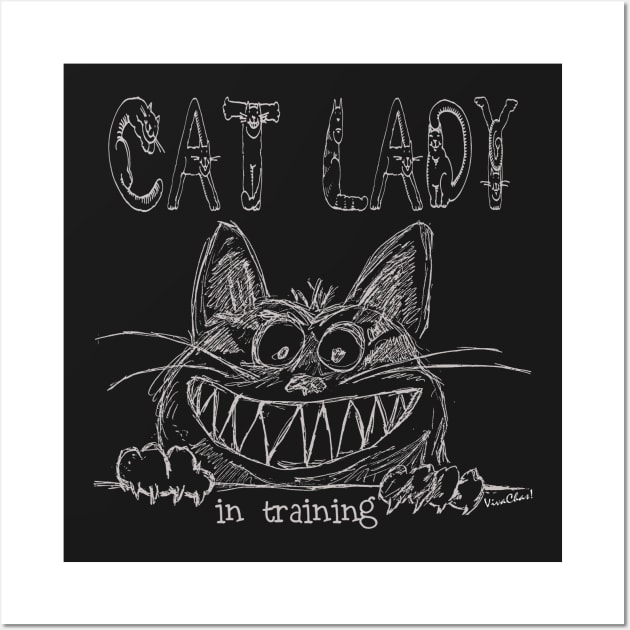 Cat Lady in Training Wall Art by vivachas